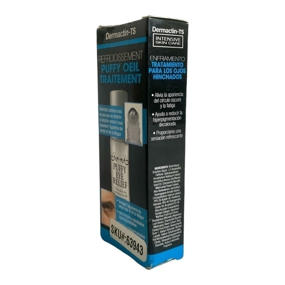 NIB Dermactin-ts Men's Puffy Eye & Dark Circle Treatment Roll-on Eye Relief Gel - Picture 4 of 6